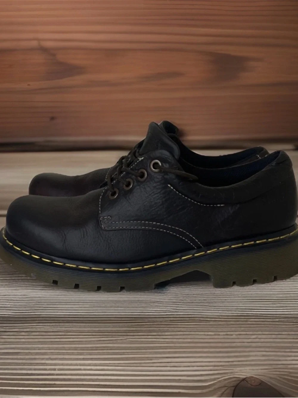 Dr. Martens Men's Dark Brown Leather Chukka Boots w/Yellow Stitching US 12M EU46
